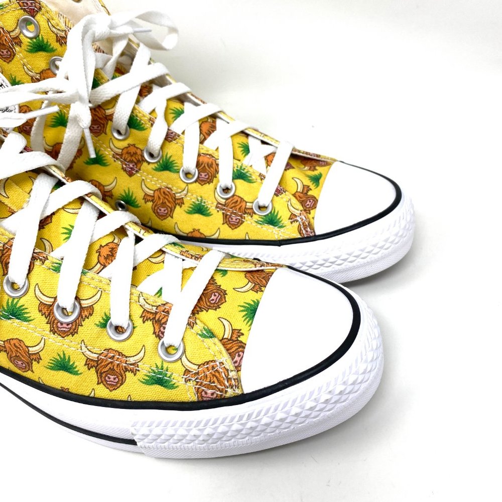 💖MEGA SALE💖Converse Chuck Taylor Ctas HI Highland Yellow Canvas Men's A02378C - Picture 6 of 9